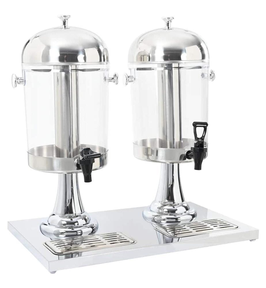 Double distributeur de jus en acier inoxydable 2 x 8 L