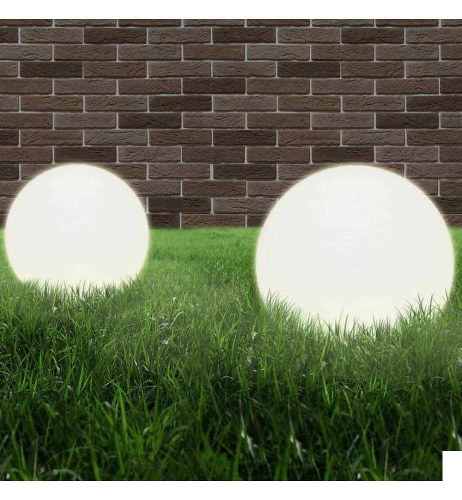 Lampe à LED sous forme de boule 2 pcs Sphérique 40 cm PMMA