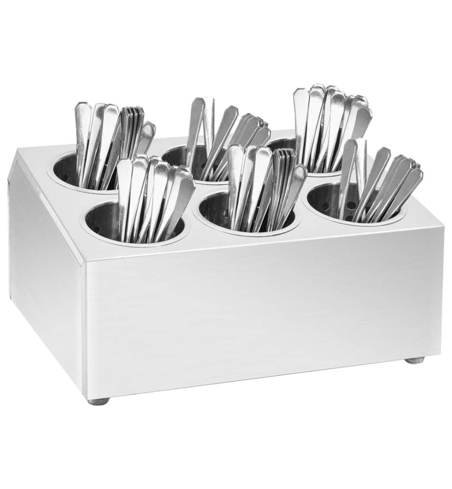 Porte-couverts 6 grilles Carré Acier inoxydable