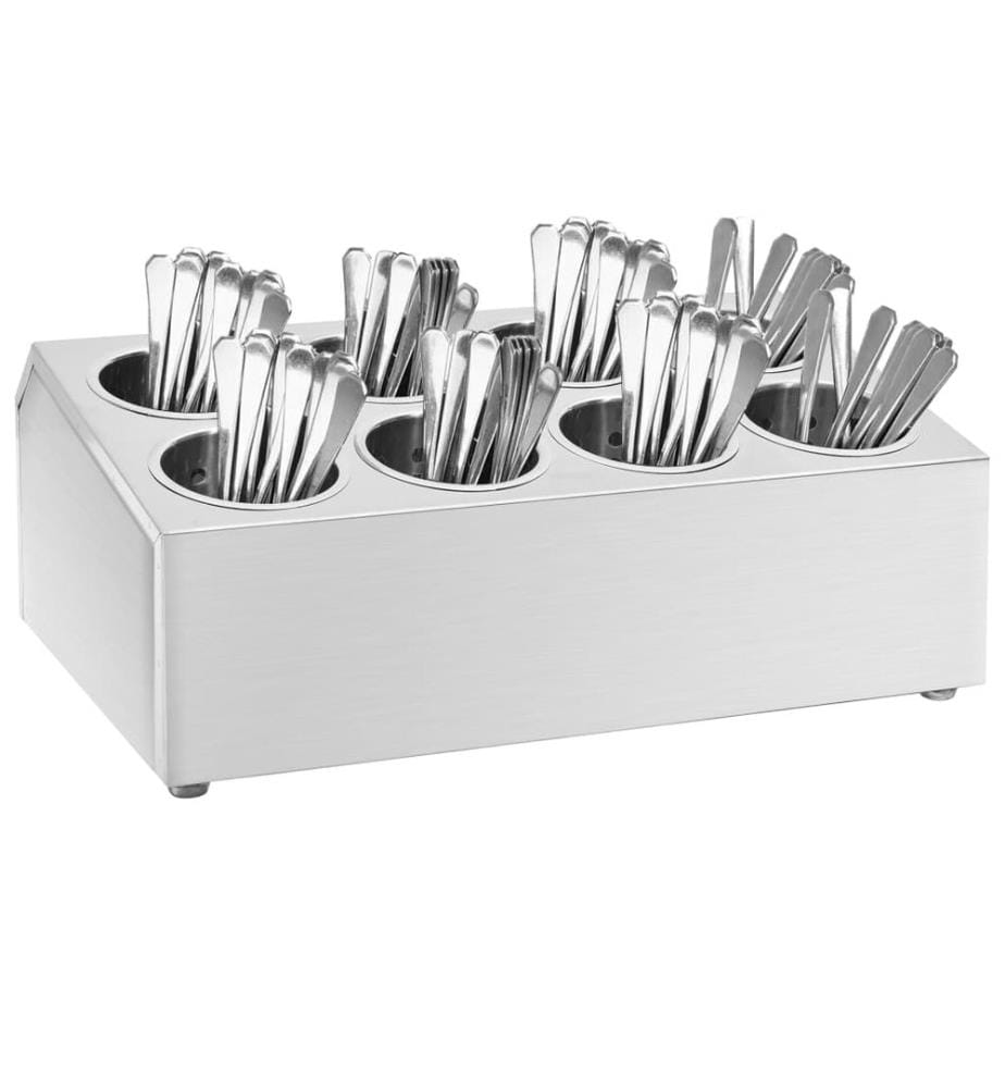Porte-couverts 8 grilles Rectangulaire Acier inoxydable