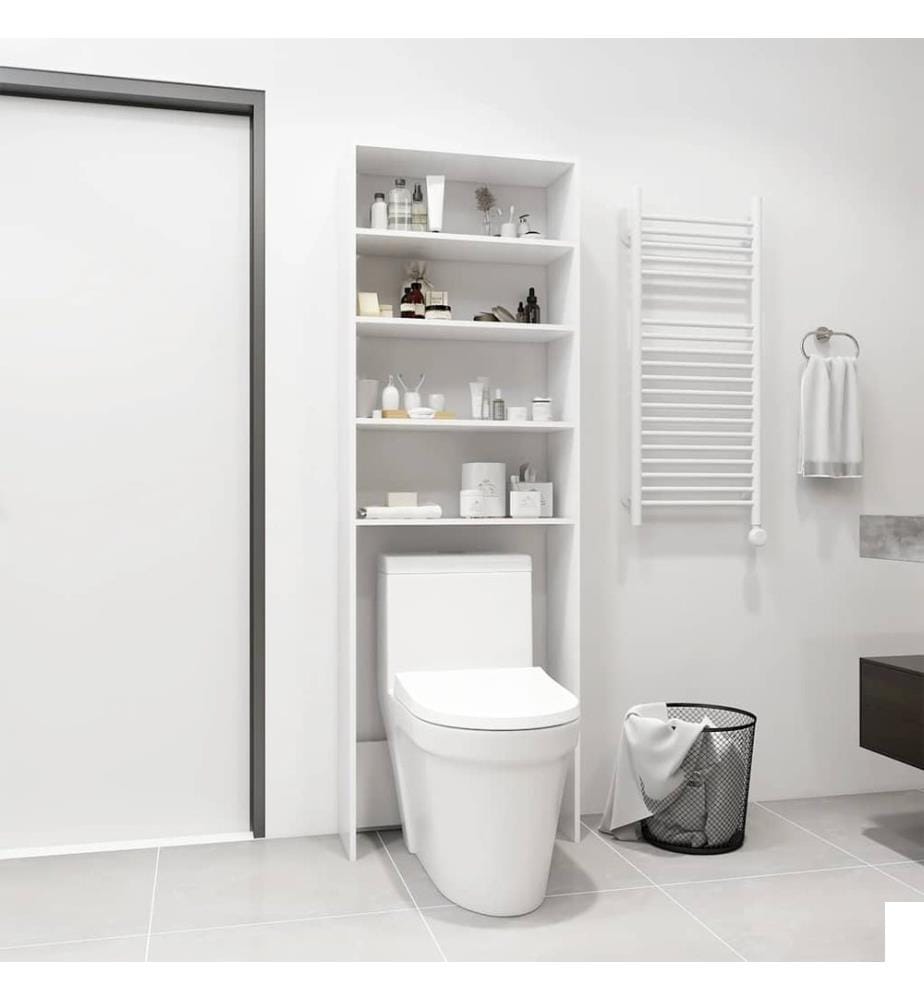 Meuble pour machine à laver Blanc 64x24x190 cm