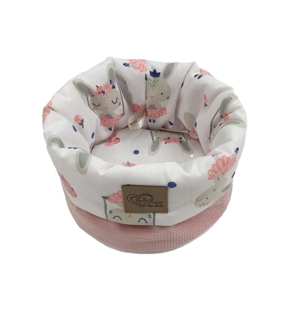 Panier décoratif Lapin rose