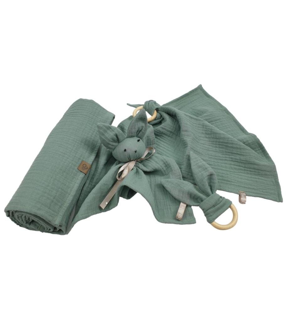 Coffret cadeau en mousseline vert
