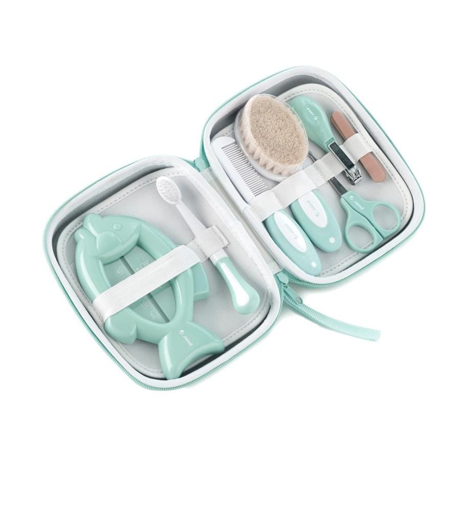 JANÉ Set dhygiène avec trousse 7 pièces menthe