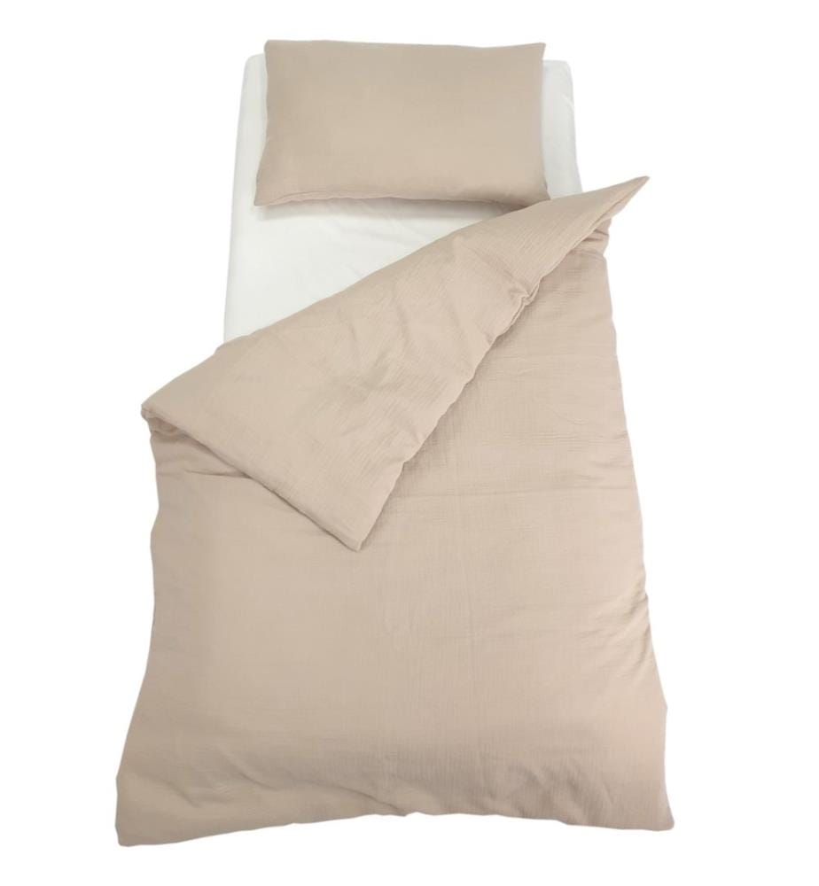 Set de literie coton beige
