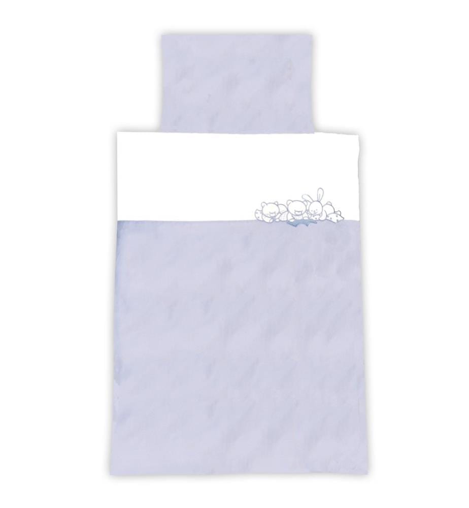 KULI-MULI Linge de lit Lyocell Petits Animaux bleu 100 x 135 cm