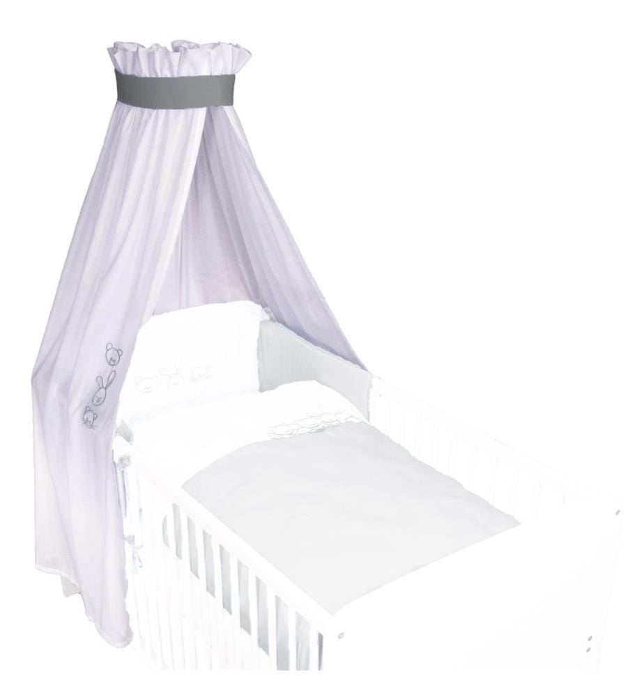 KULI-MULI Ciel de lit Voile Lyocell Petits Animaux gris foncé