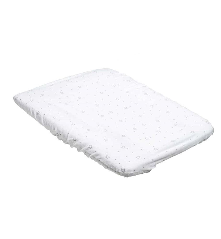 KULI-MULI Housse pour le matelas à langer éponge Etoile argent 75 x 85 cm