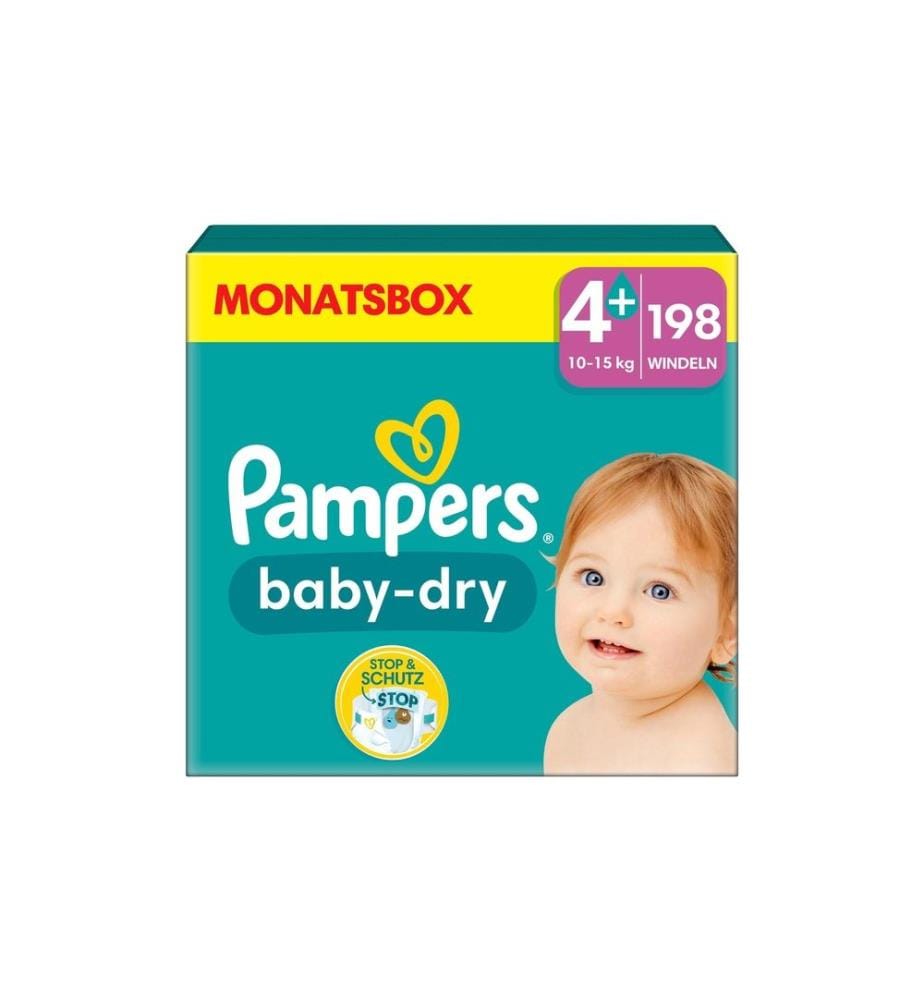 PAMPERS - Couches Baby Dry Maxi Plus taille 4+