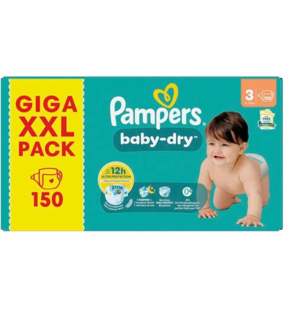 PAMPERS - Couches Baby Dry Taille 3