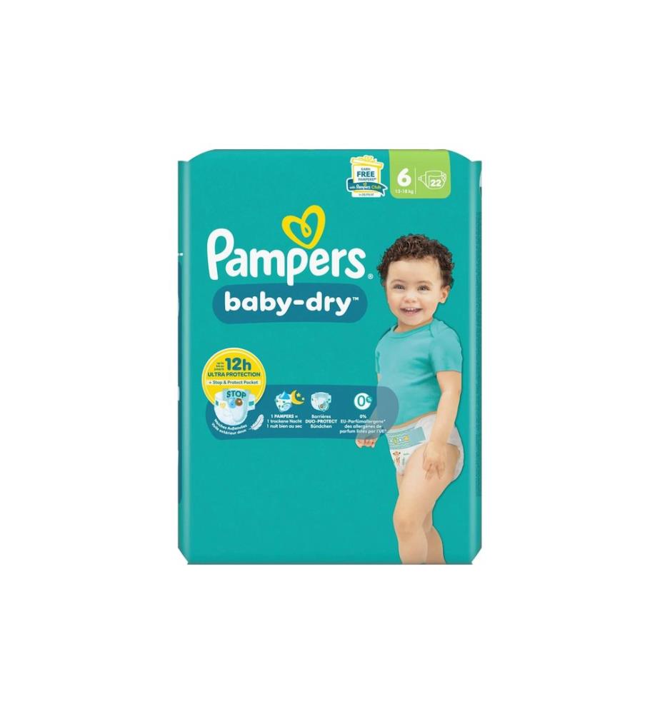 PAMPERS - Couches Baby Dry Taille 6