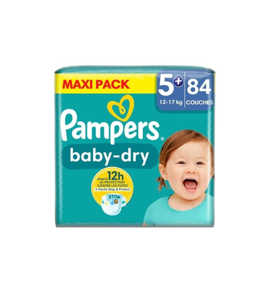 PAMPERS - Couches Baby Dry Maxi taille 5