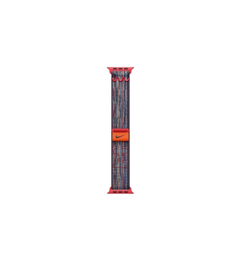 APPLE - Nike Sport Loop 42 mm bleu/rouge