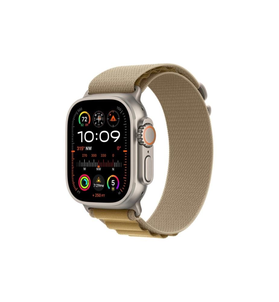 APPLE - Watch Ultra 2 Natural Titanium Alpine Loop Tan Moyen