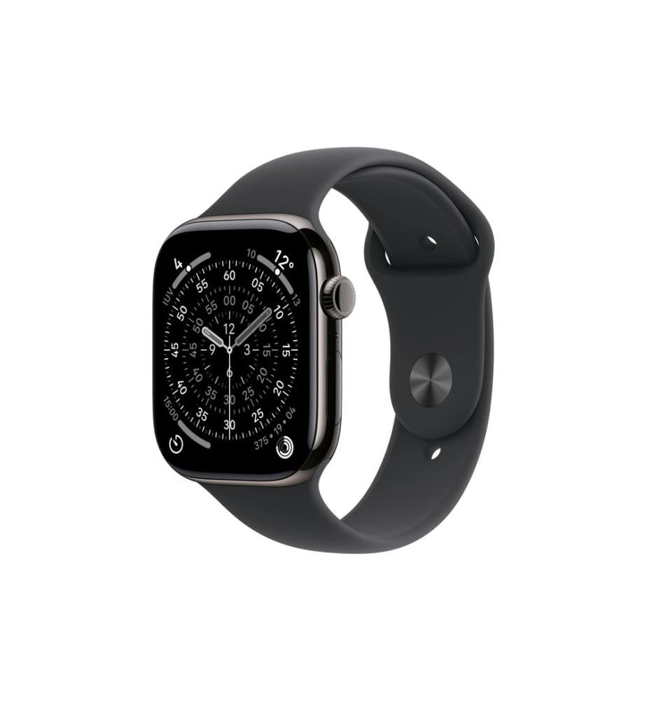 Apple Watch Series 11 42 mm LTE Titane ardoise Noir Sport S/M