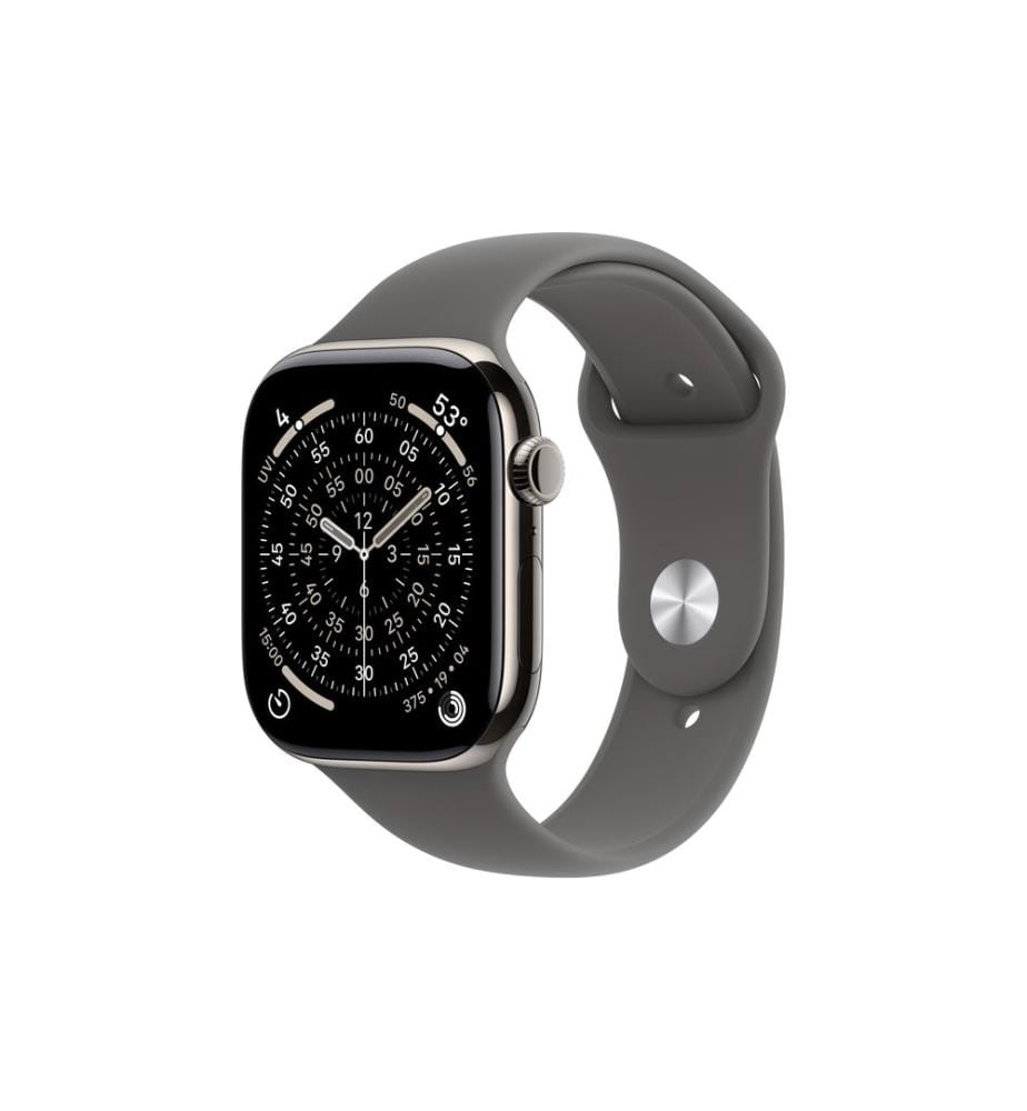 Apple Watch Series 11 46 mm LTE Titane Naturel Pierre Grise Sport S/M