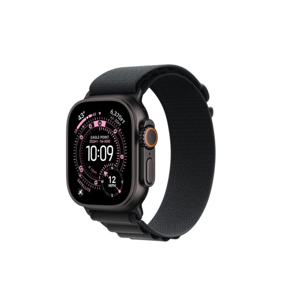Apple Watch Ultra 3 Titane Noir Bracelet Alpine Noir L