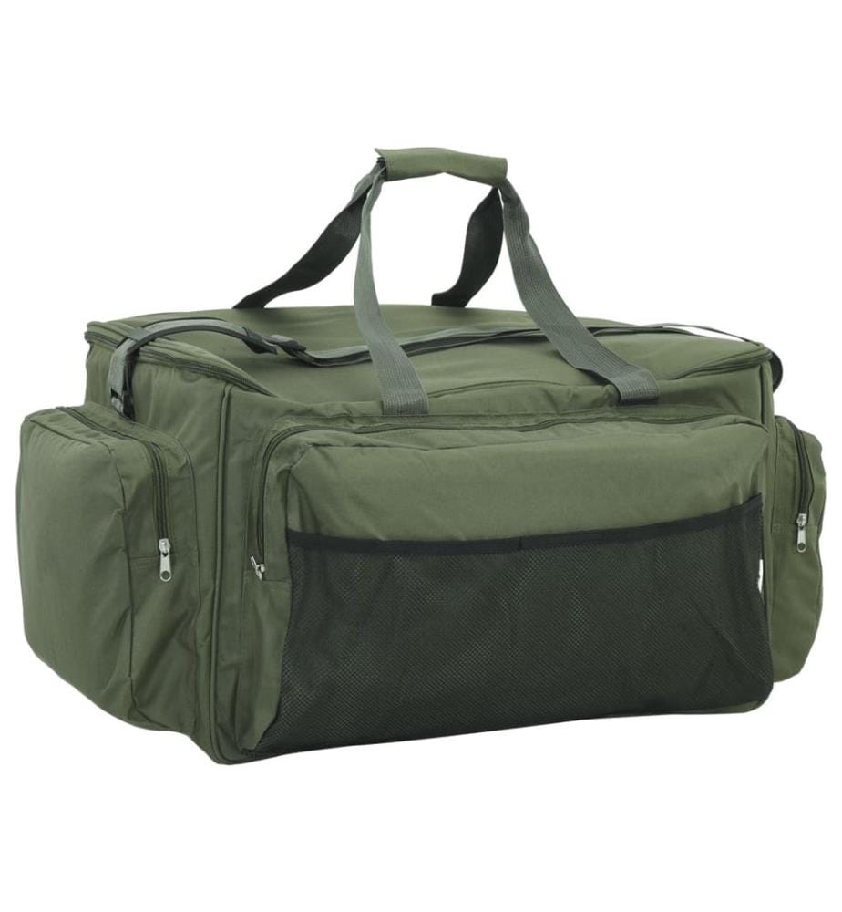 Sac de pêche imperméable vert foncé tissu oxford