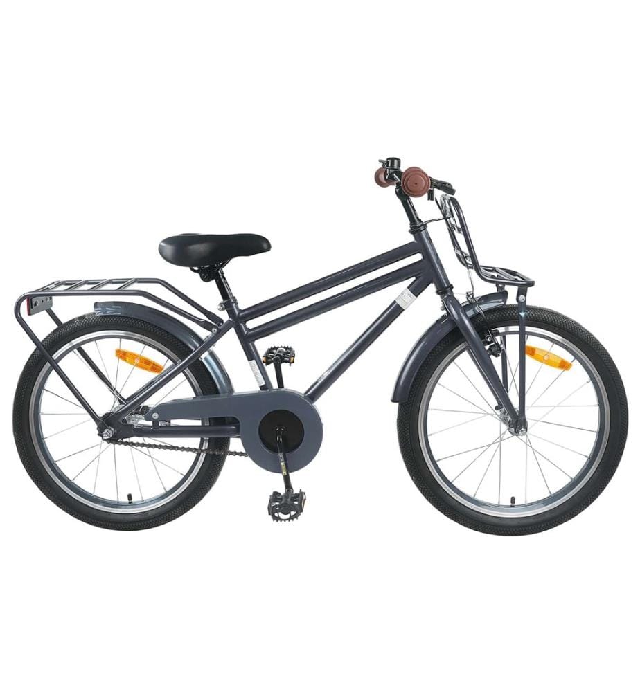 Vélo pour Enfants 18 Pouces pour les 5-7 ans Gris foncé