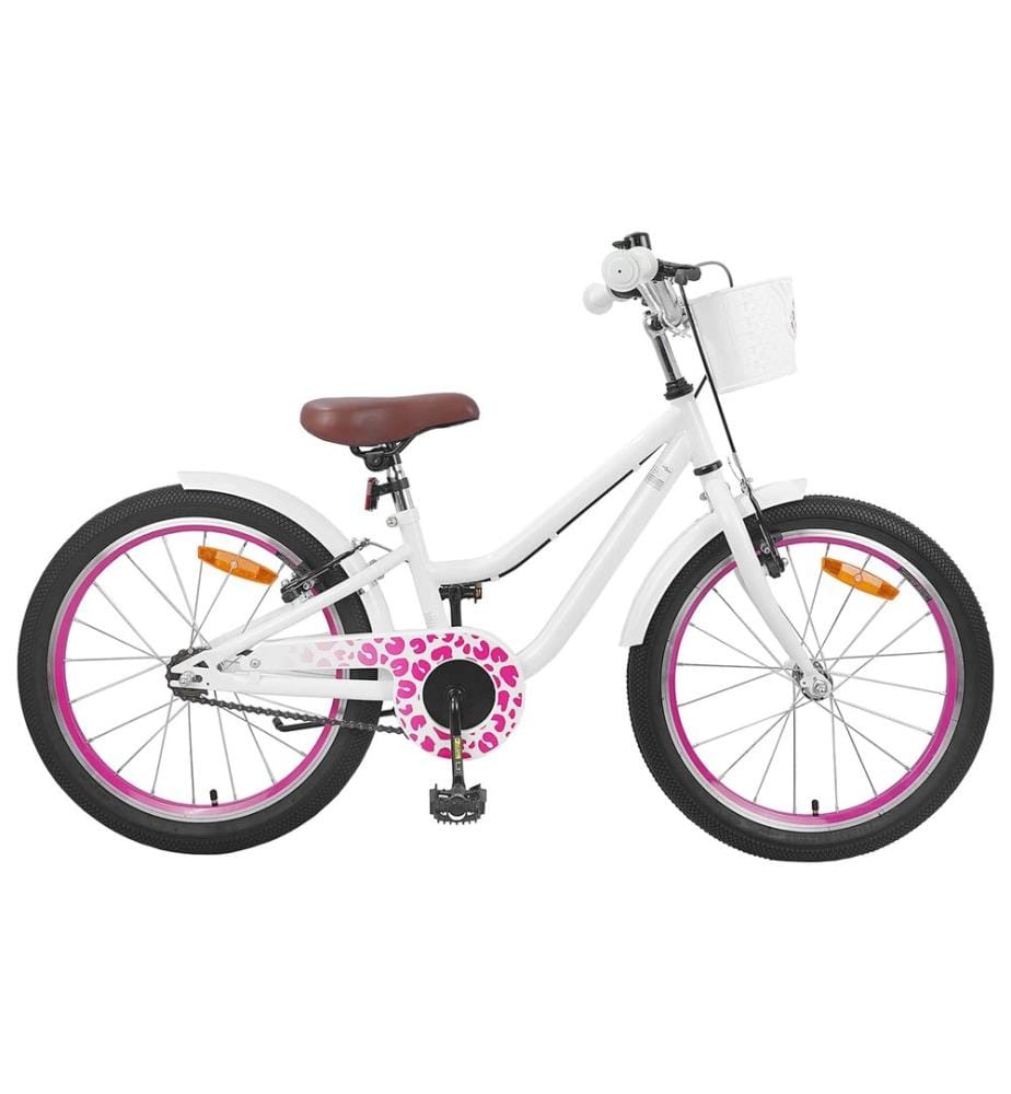 Vélo pour Enfants 18 Pouces pour les 5-7 ans Blanc