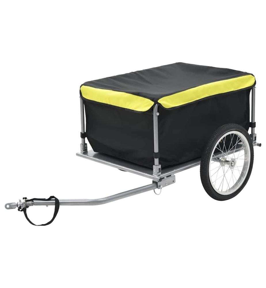 Remorque de vélo noir et jaune 65 kg