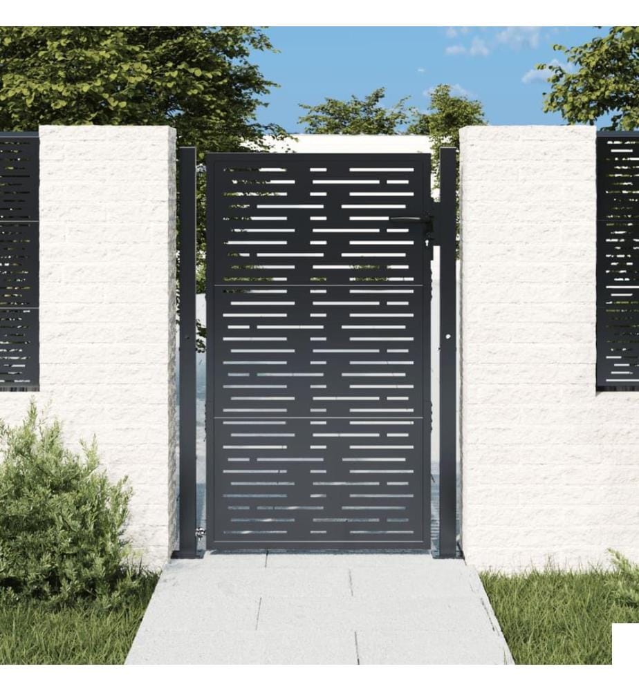 Portail de jardin anthracite 105x155 cm conception de carré