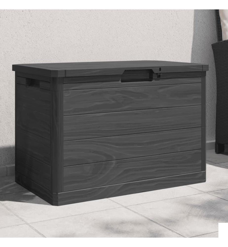 Boîte à coussins d'extérieur anthracite 77,5x44,5x53 cm PP