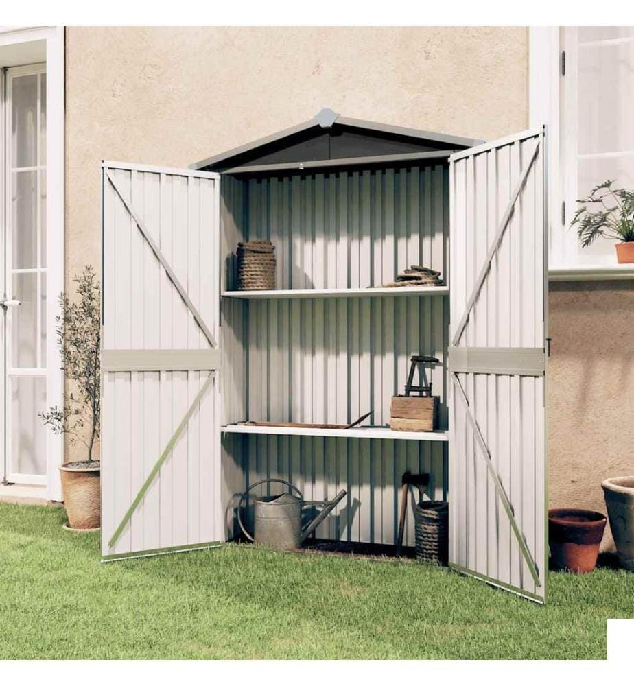 Abri de jardin Anthracite 116x45x175 cm Acier galvanisé
