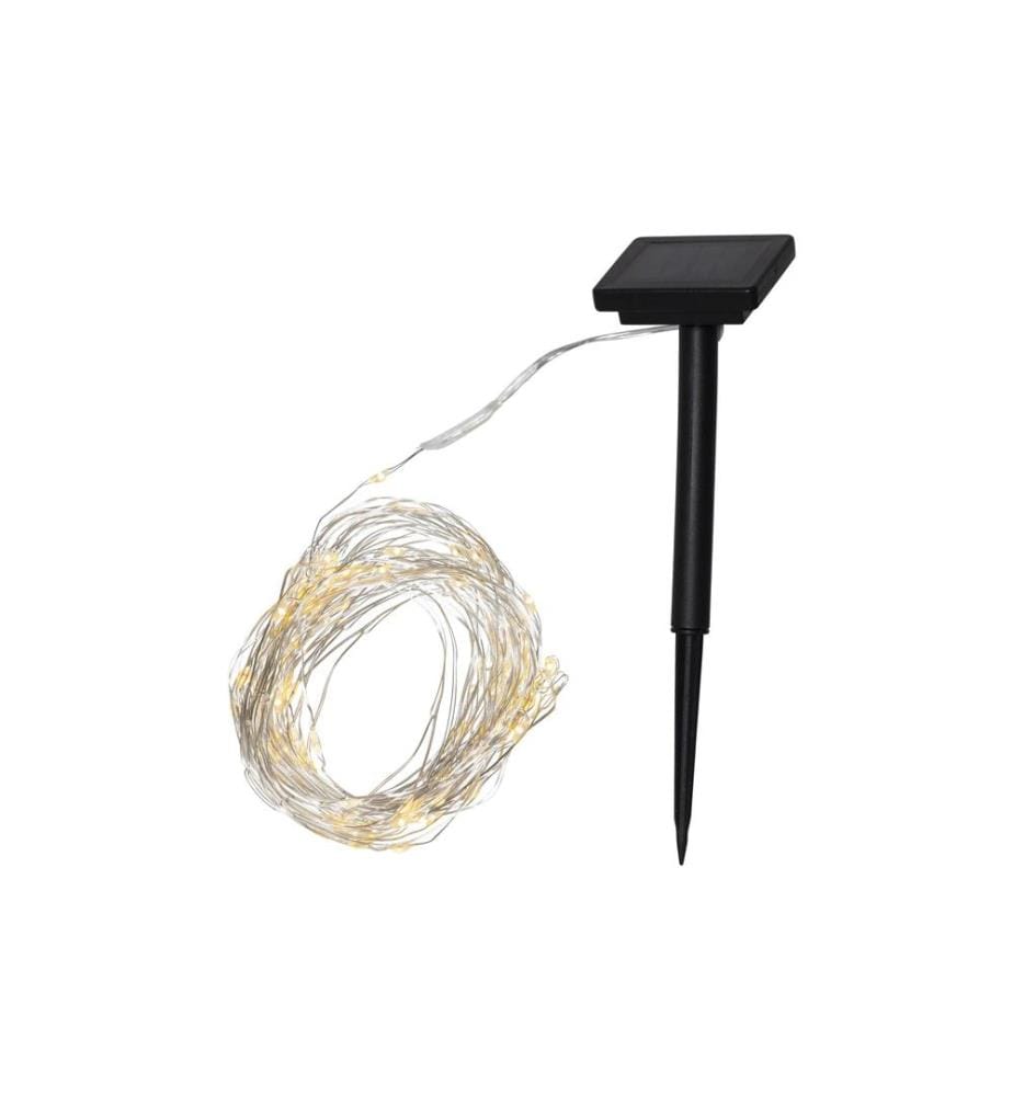 STAR TRADING - Guirlande lumineuse Solar Dew Drop 1990 cm, Argent