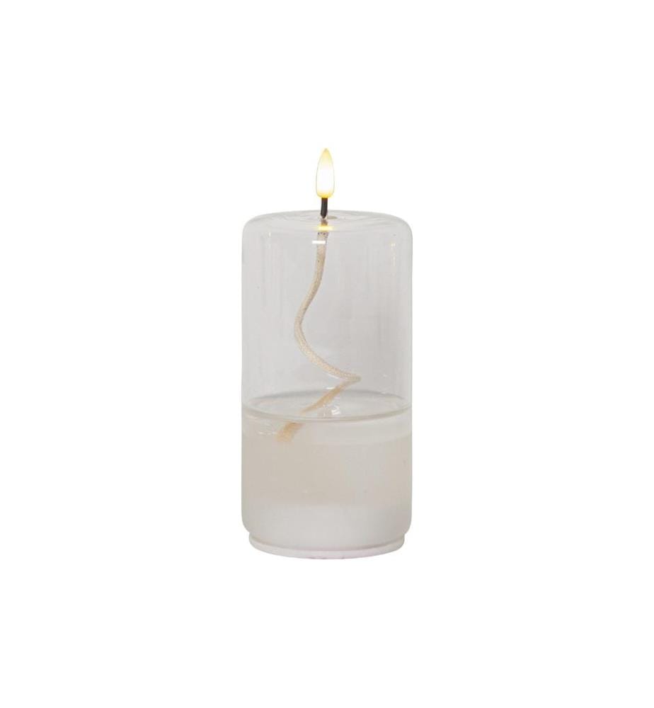STAR TRADING - Bougie LED Flamme Float, Ø 8 x 17.5 cm, Transparent