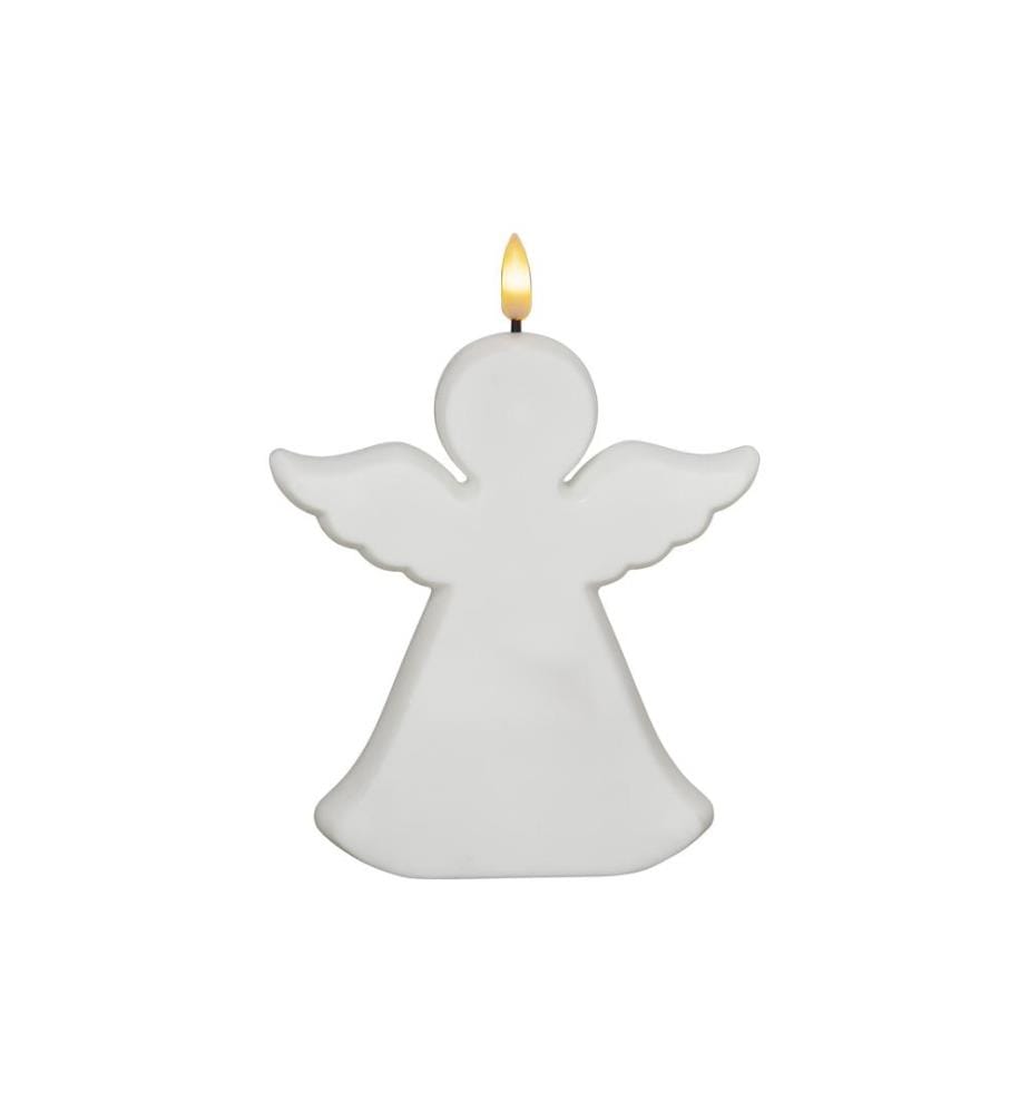 STAR TRADING - Bougie funéraire LED Flamme Angel, Blanc