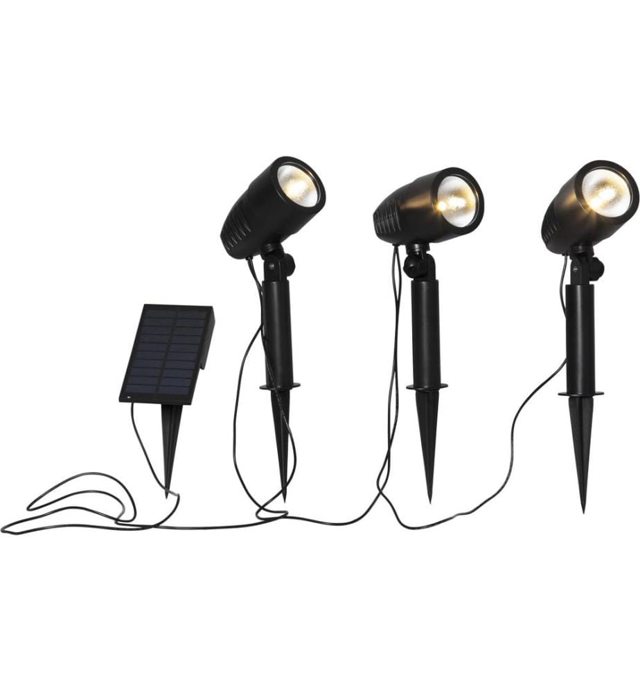 STAR TRADING - Éclairage de jardin Spot solaire Powerspot, Noir