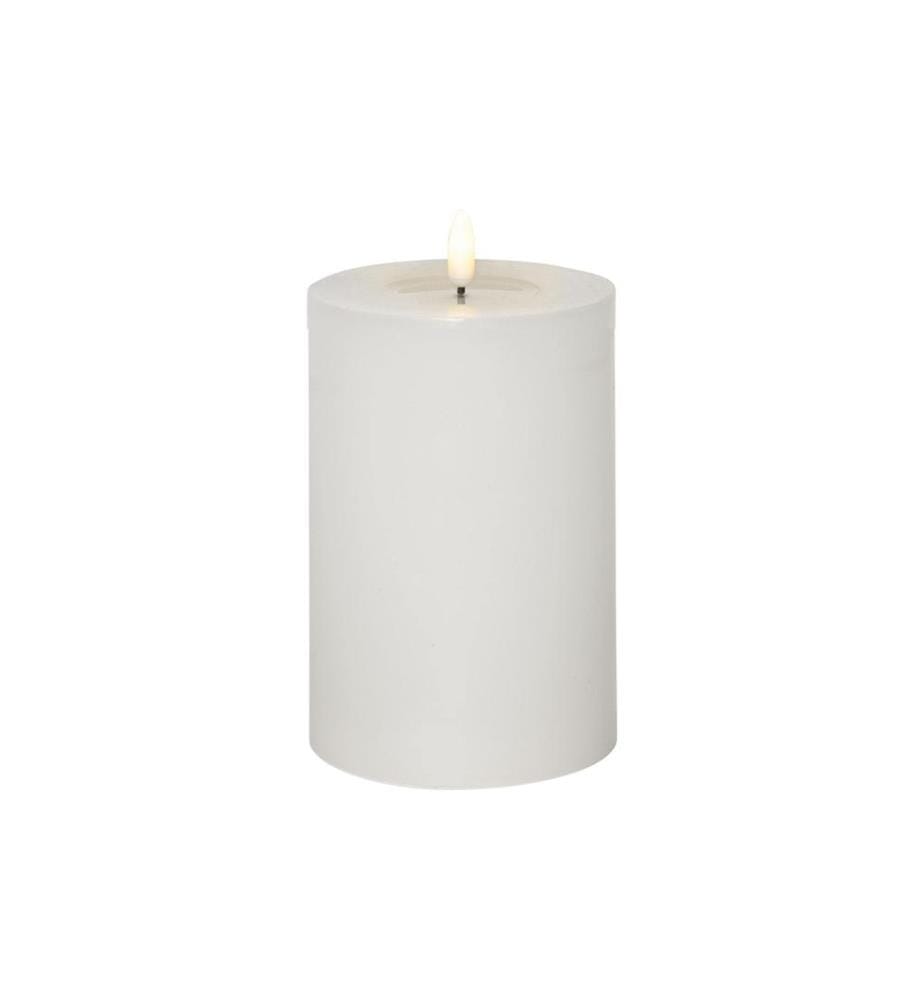STAR TRADING - Bougie LED Pillar Flow Big, 17.5 cm, blanc