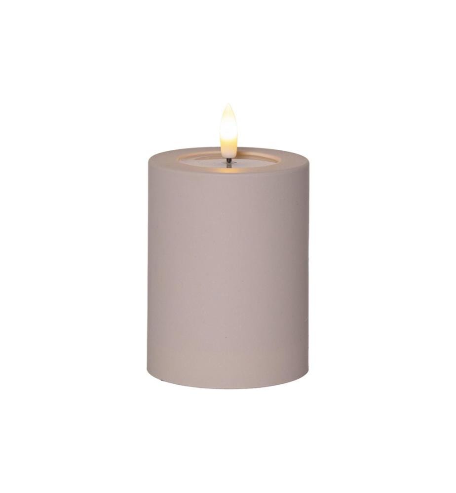 STAR TRADING - Bougie LED Pillar Flamme douce Intérieur, 12.50 cm, Beige