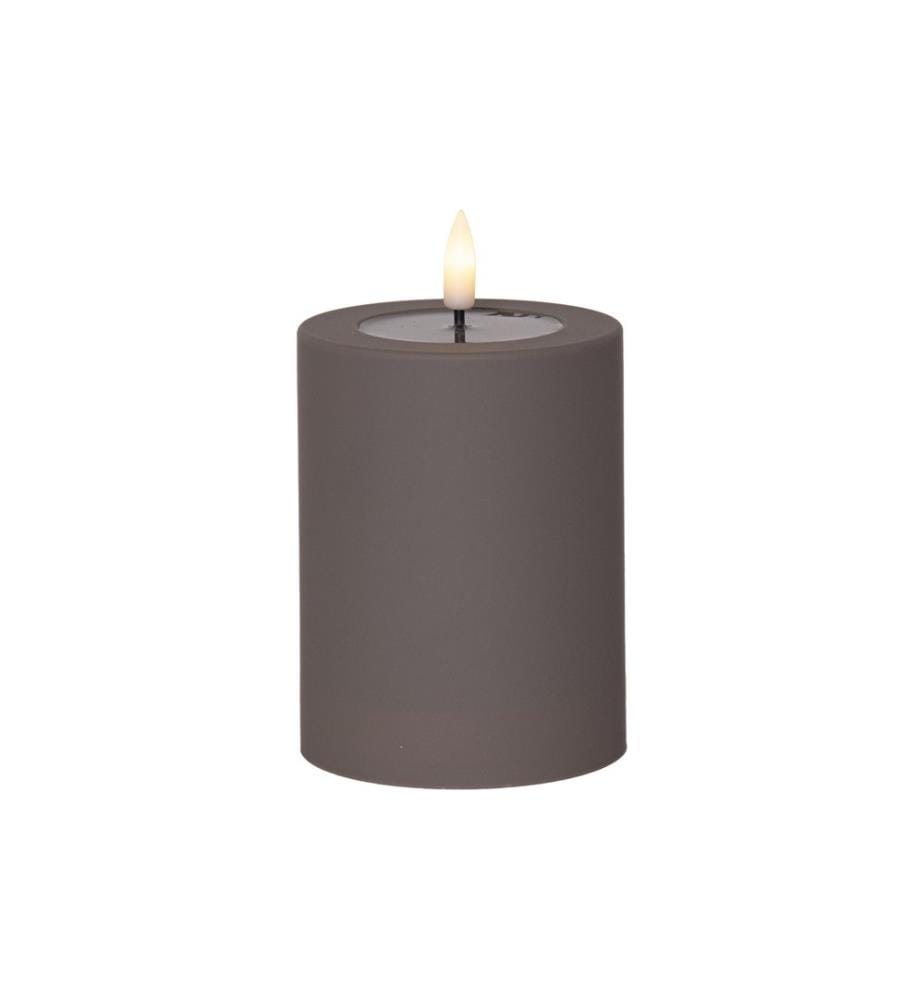 STAR TRADING - Bougie LED Pillar Flamme douce Intérieur, 12.50 cm, marron