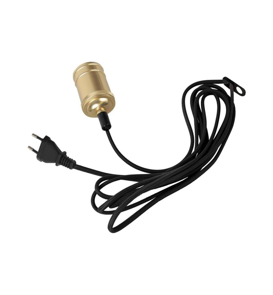 STAR TRADING - Lampe suspendue CLASSIQUE Noir / Laiton