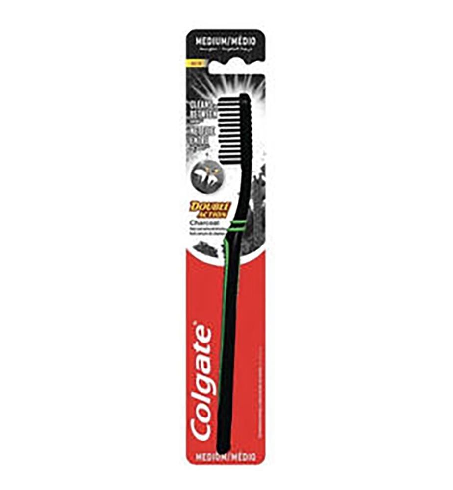 Lot de 12 Brosse à Dents Double Action Charbon de Bois - Medium -