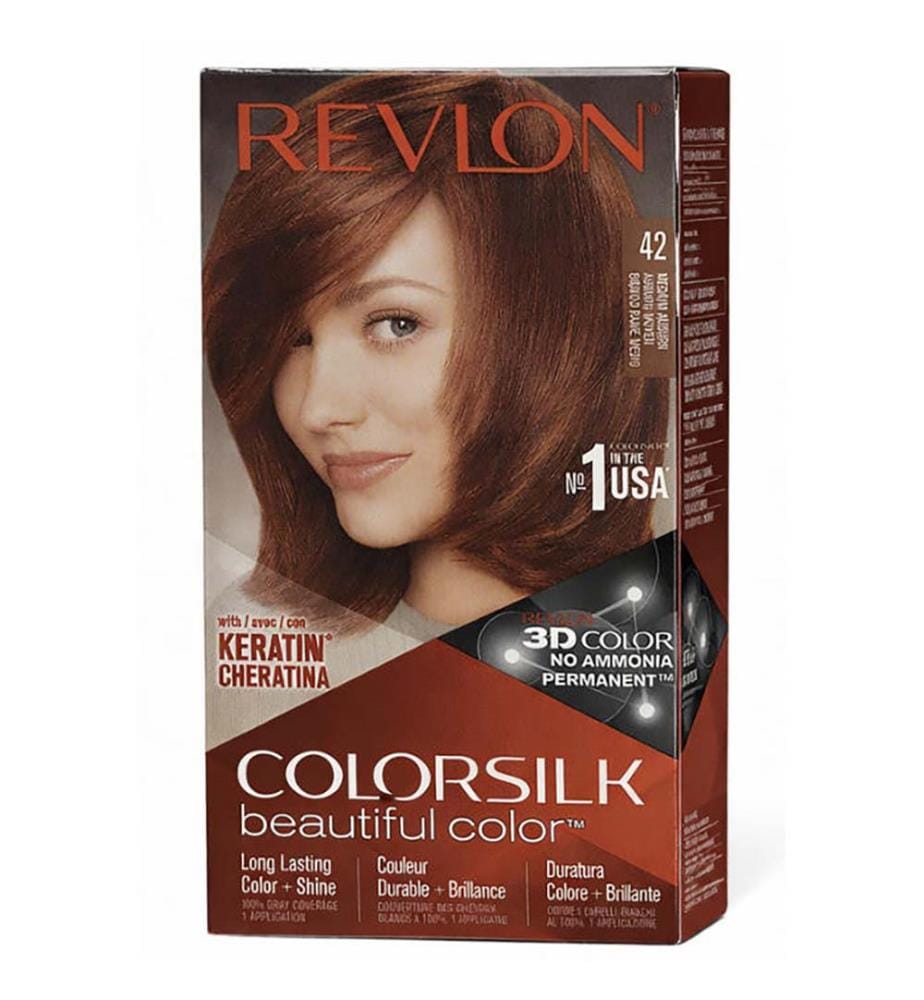 Lot de 12 Colorations Auburn Moyen Keratin Sans Ammoniaque N°42