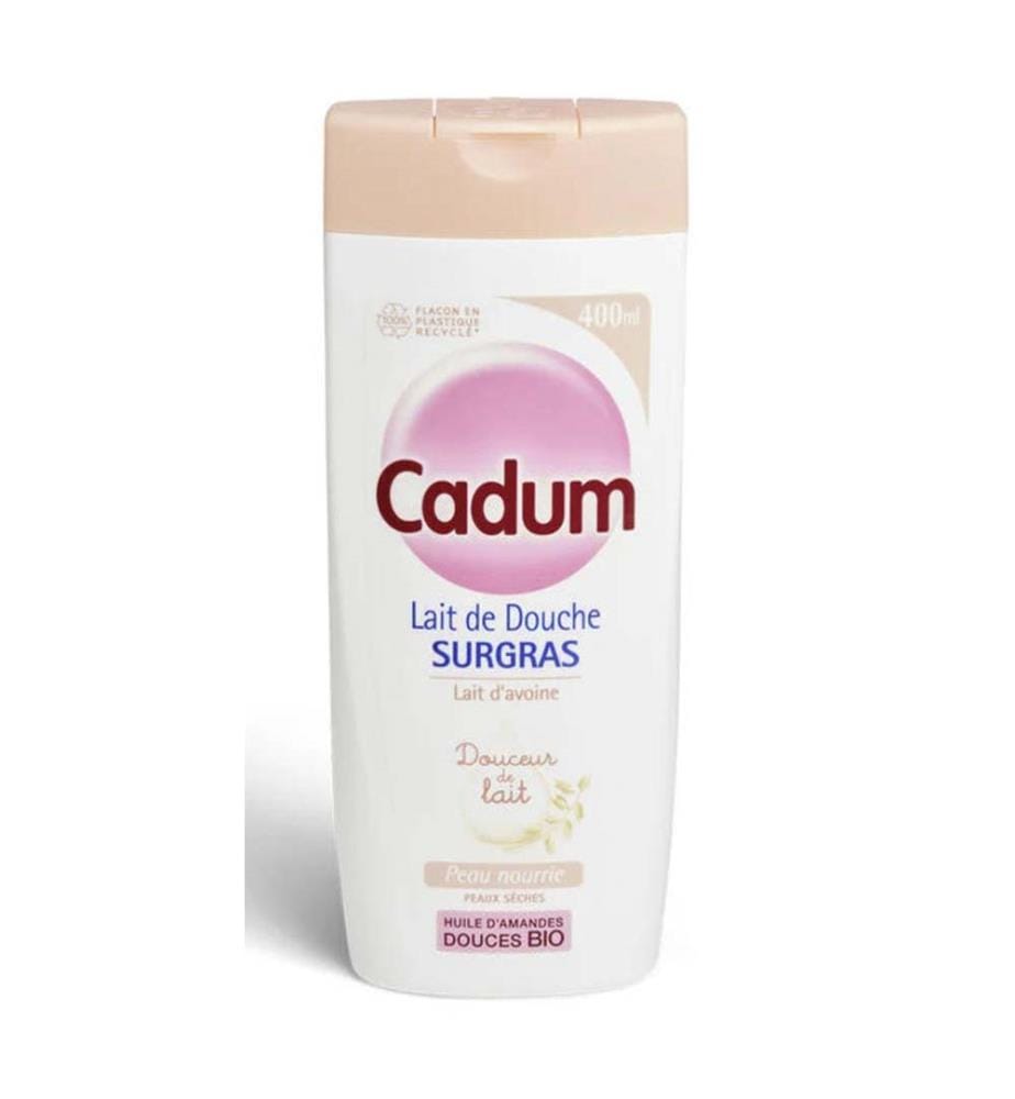 Lot de 12 Cadum Crèmes de Douche Surgras Lait d'Avoine & Douceur de Lait - 400 ml