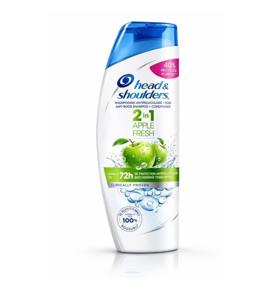 Lot de 12 Shampooings 2 en 1 et après-Shampooings Pomme Fraîche 270 ml