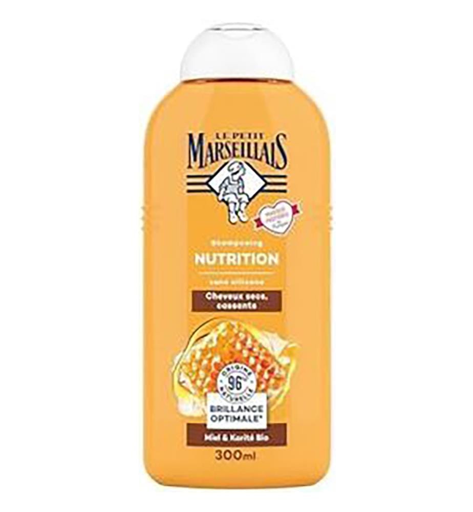 Lot de 12 Shampoing Nutrition Cheveux Secs Cassants Miel et Karité Bio - 300ml
