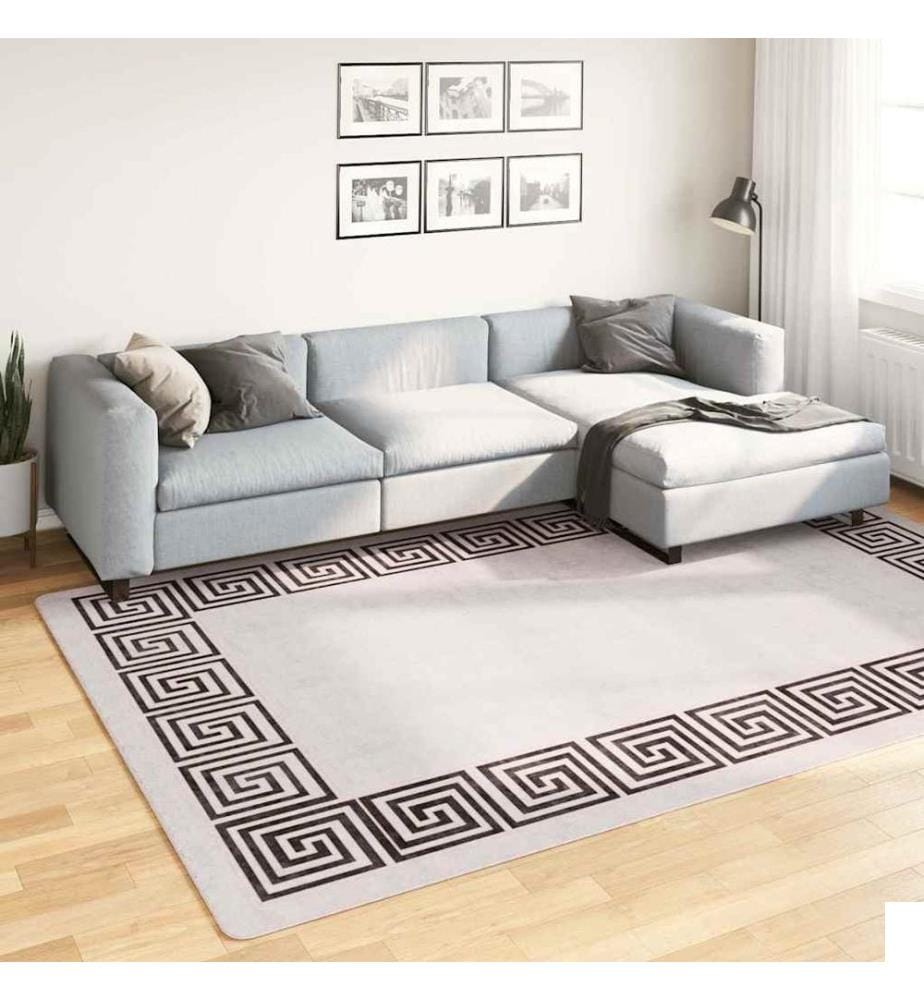 Tapis lavable antidérapant 190x300 cm beige clair