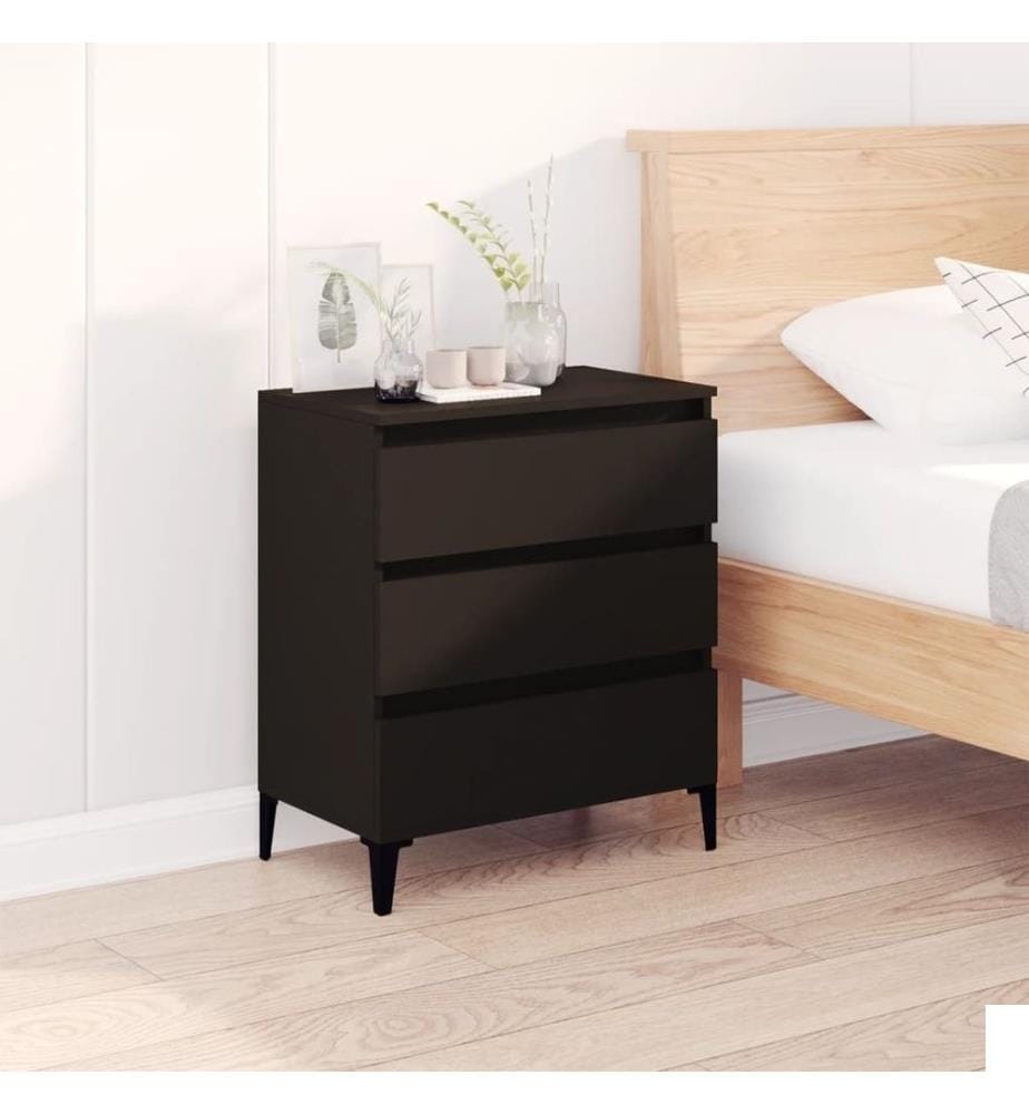 Buffet Noir 60x35x70 cm Bois d'ingénierie
