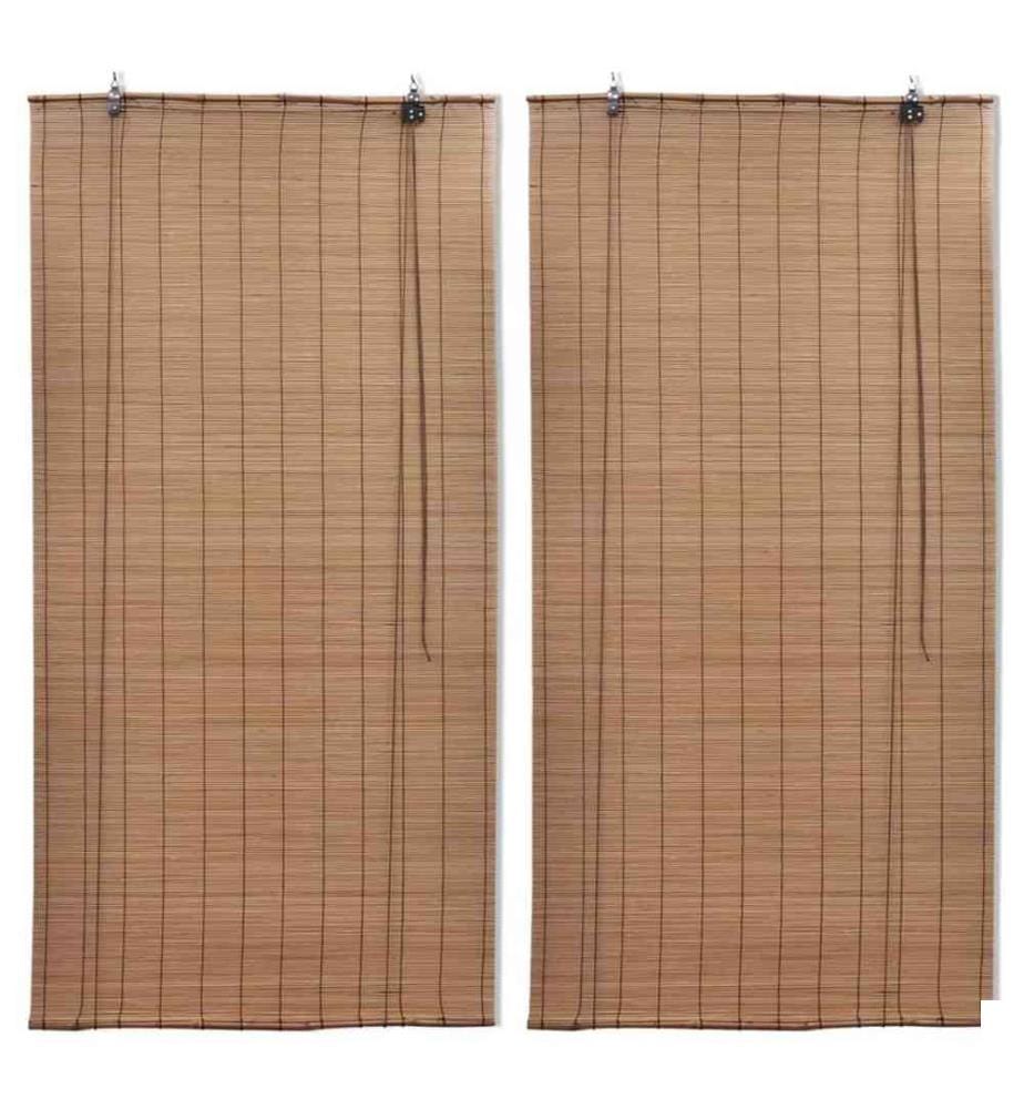 Stores roulants en bambou 2 pcs 80x160 cm Marron