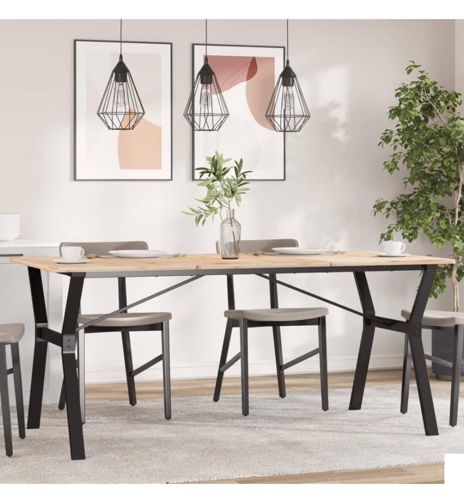 Pieds de table à manger cadre en Y 160x80x73 cm acier