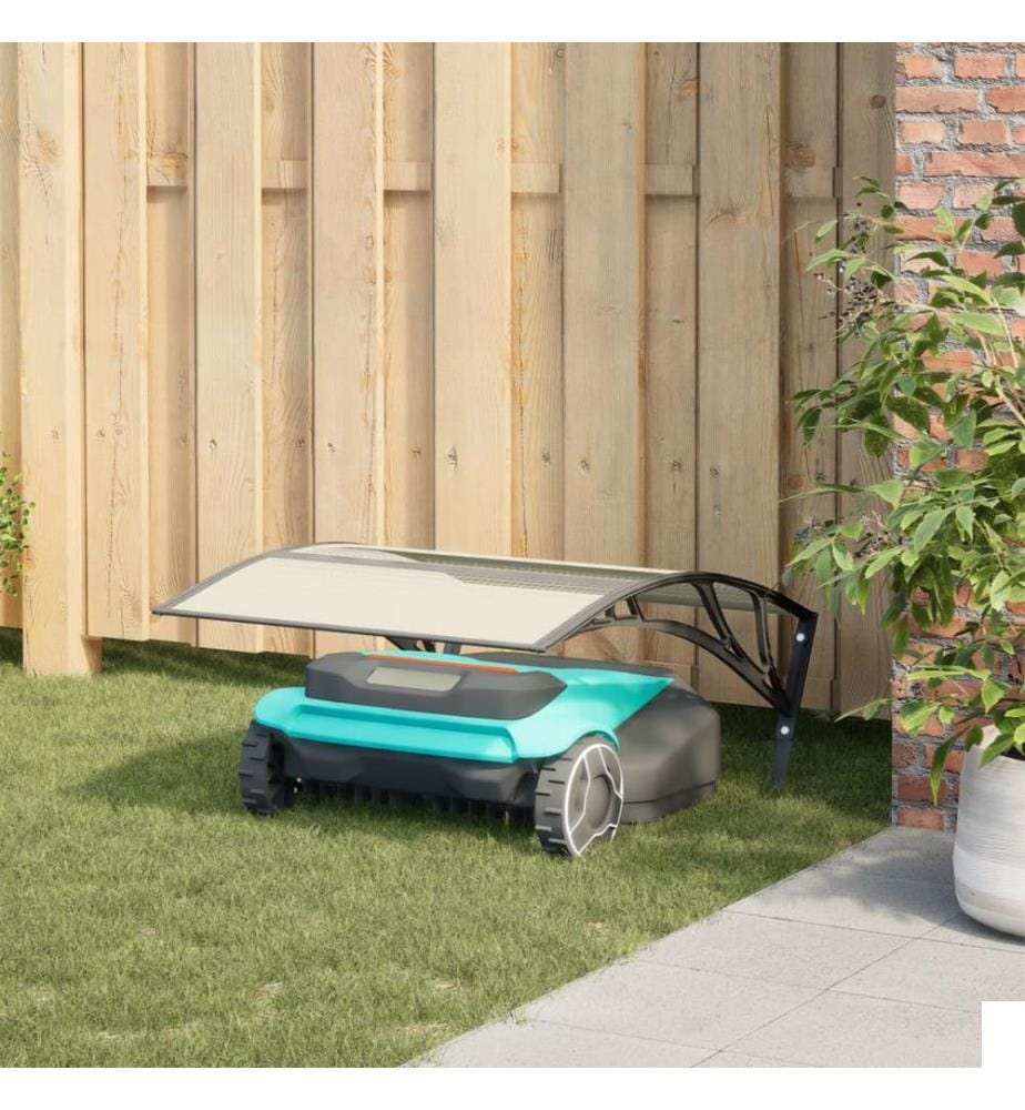 Garage pour robot tondeuse noir 80x101x46 cm