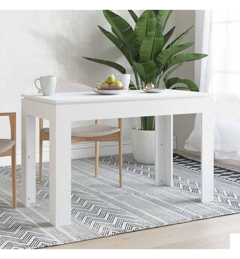Table de salle à manger Blanc 120x60x76 cm Bois d'ingénierie