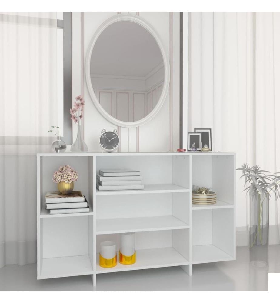 Buffet blanc 120x30x75 cm bois d'ingénierie