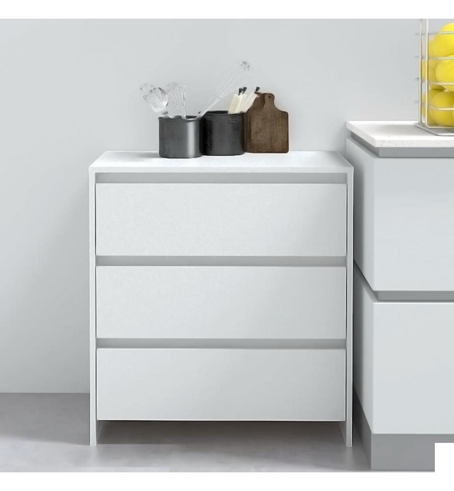 Buffet Blanc 70x41x75 cm Bois d'ingénierie