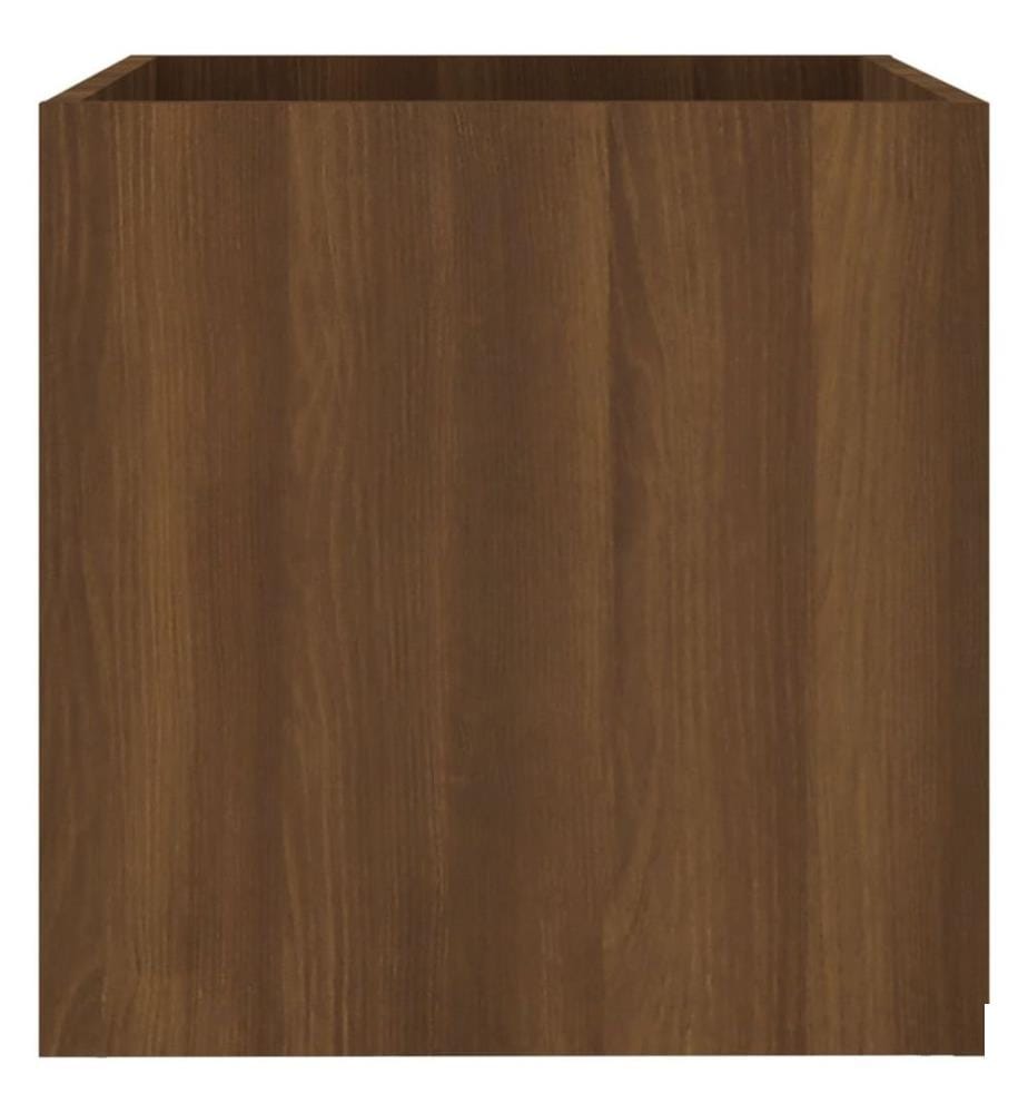Jardinière Chêne marron 40x40x40 cm Bois d'ingénierie